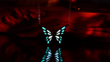 Butterfly Necklace / Glow in the Dark / Stainless Steel Pendant /