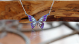 Butterfly Necklace / Glow in the Dark / Stainless Steel Pendant /
