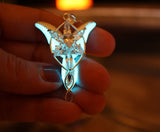 Angel Pendant Glow in the Dark / Sterling Silver Pendant /