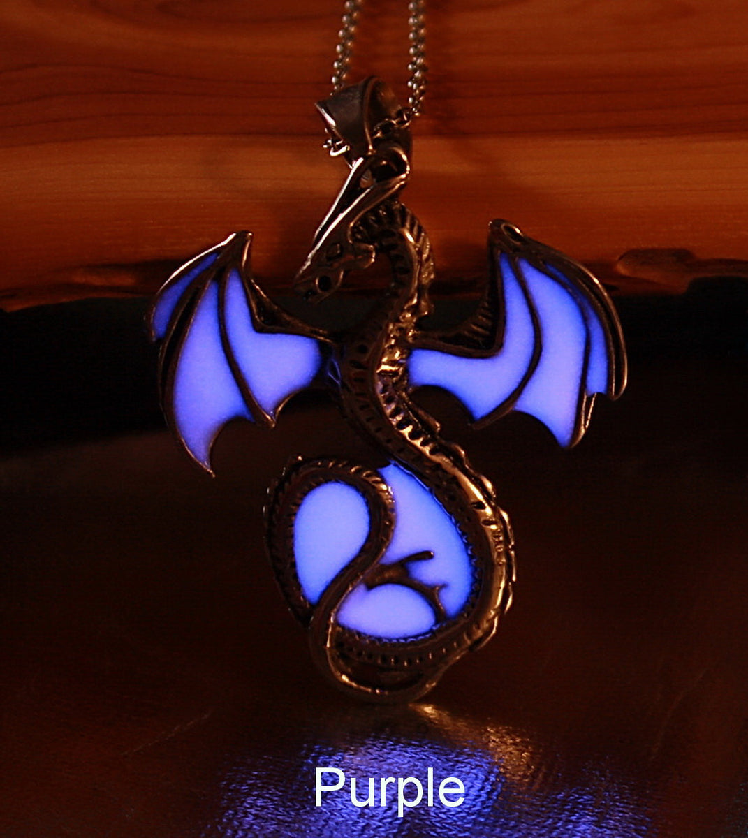 Glowing dragon clearance necklace