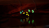 Leaves branch necklace / Glow in the Dark / Silver Branch / Gold leaves /