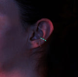 Celtic knot Ear clips / Glow in the Dark / Sterling Silver 925 / Chain Ear Clip /