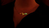 Leaves branch necklace / Glow in the Dark / Silver Branch / Gold leaves /