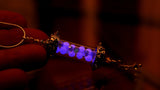 Fairy Lantern Glow in The Dark / Iridescent Fairy Lantern / Glass Tube Pendant / Glass balls /