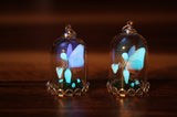 Fairy Pendant Glow in the Dark / Fairy in Glass Dome / Fantasy Necklace /