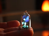 Fairy Pendant Glow in the Dark / Fairy in Glass Dome / Fantasy Necklace /