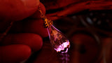 Baby's breath Pendant / Glow in the Dark / Real Flower / Glass Tear Drop /