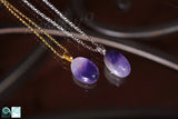 Amethyst Cabochon Pendant Glow in the Dark / Amethyst Stone /