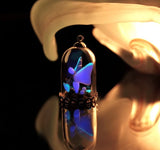 Fairy Pendant Glow in the Dark / Fairy in Glass Dome / Fantasy Necklace /