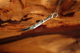 Dagger Pendant Glow in the Dark / Sword Pendant / Sterling Silver Necklace /