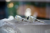Glass Drop shape Earrings / Glow in the Dark / Glass Bubble Earrings /