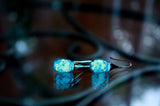 Glass Drop shape Earrings / Glow in the Dark / Glass Bubble Earrings /