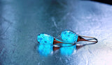 Glass Drop shape Earrings / Glow in the Dark / Glass Bubble Earrings /