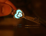 Key Necklace Glow in the dark / Key of my heart Pendant /