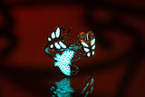 Butterflies Ring Glow in the Dark / Sterling Silver Ring /