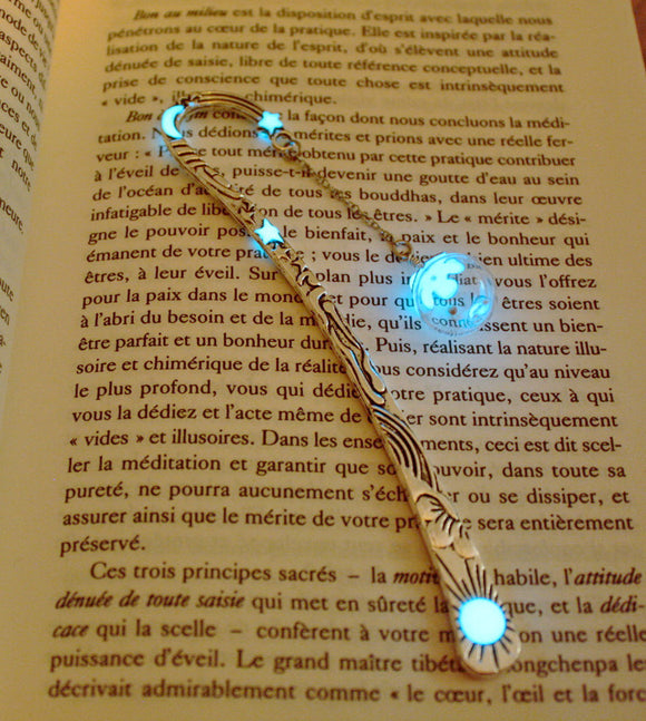 Mustard Seed Bookmark Glow in the Dark / Glass Bubble Bookmark /