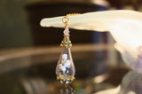 Baby's breath Pendant / Glow in the Dark / Real Flower / Glass Tear Drop /