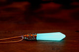 Atlantis Crystal Necklace / Glow in the Dark / Real Crystal Pendant / Healing point /