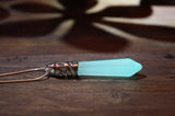 Atlantis Crystal Necklace / Glow in the Dark / Real Crystal Pendant / Healing point /