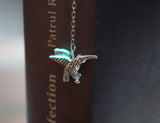 Feather Bookmark Glow in the Dark / Hummingbird Bookmark / Bird Bookmark /