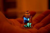 Fairy Pendant Glow in the Dark / Fairy in Glass Dome / Fantasy Necklace /