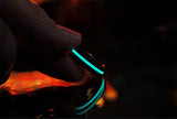 Black Ring Glow in the Dark - Tungsten Ring - Rose Gold inside Ring - 6mm Width