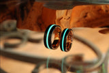 Black Ring Glow in the Dark - Tungsten Ring - Rose Gold inside Ring - 6mm Width