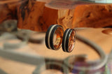 Black Ring Glow in the Dark - Tungsten Ring - Rose Gold inside Ring - 6mm Width
