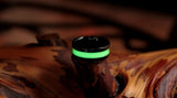 Black Ceramic Ring / Glow in the Dark / Band ring /