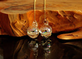 Glow in the Dark - Glass Bubble Earrings - Sterling Silver 925