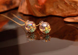 Glow in the Dark - Glass Bubble Earrings - Sterling Silver 925