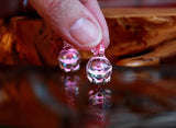 Glow in the Dark - Glass Bubble Earrings - Sterling Silver 925