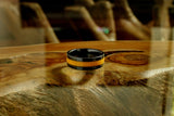 Black Ceramic Ring / Glow in the Dark / Band ring /