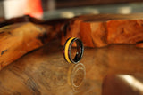 Black Ceramic Ring / Glow in the Dark / Band ring /