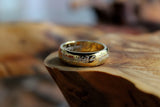 Engraved Ring - Glow in the dark - Plated Gold over Sterling Silver 925