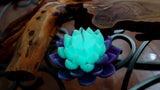 Lotus Candle Glow in the Dark / Purple Lotus Flower /