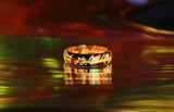 Engraved Ring - Glow in the dark - Plated Gold over Sterling Silver 925