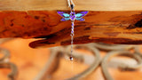 Dragonfly Pendant Glow in the Dark / Sterling Silver 925 Necklace /