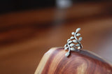 Leaves ear clip Glow in the Dark / Sterling Silver 925 Ear Clip / Leaf / Nature /
