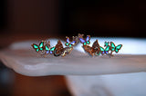 Butterflies Earrings / Glow in the Dark / Sterling Silver /