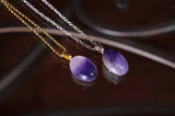 Amethyst Cabochon Pendant Glow in the Dark / Amethyst Stone /