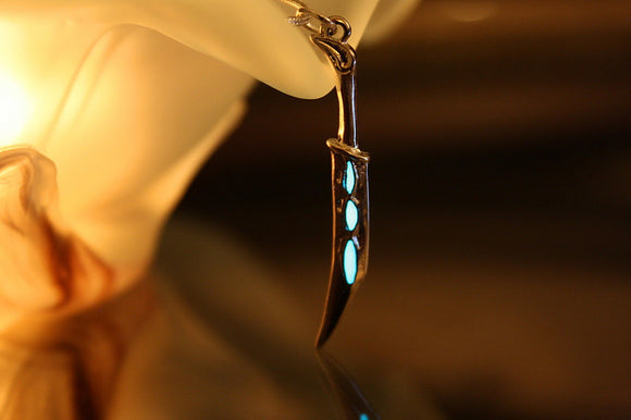 Dagger sword pendant Glow in the Dark / Dagger Necklace /