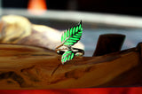 Leaves ring Sterling Silver 925 / Glow in the Dark / Nature Jewelry / Luminous Ring /