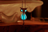 Fox Locket Glow in the Dark / Fox Necklace / Sterling Silver 925 Locket / Woodland jewelry /