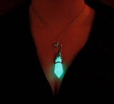 Dragon Quartz Pendant / Glow in the Dark / Healing Point Crystal / Genuine Crystal /