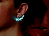 Ear Jacket Earrings Glow in the Dark / Back Cuff Stud Earrings / Unique Jewelry / Front Back Earrings /