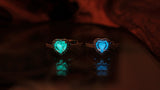 Heart Ring Glow in the Dark / Sterling Silver 925 / Lovers /