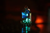 Fairy Pendant Glow in the Dark / Fairy in Glass Dome / Fantasy Necklace /