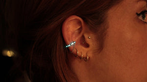 Celtic knot Ear clips / Glow in the Dark / Sterling Silver 925 / Chain Ear Clip /