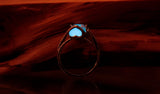 Hearts Ring Glow in the Dark / Sterling Silver 925 / Hearts Ring /